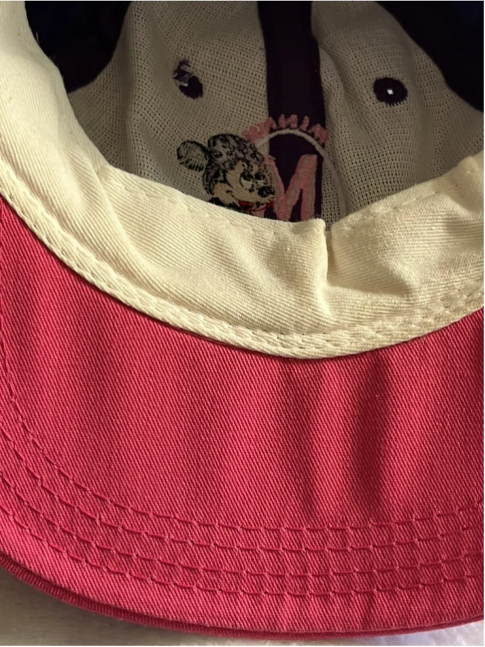 Vintage Minnie Mouse Youth Snapback Baseball Cap Goofy's Hat Co Made in USA Pink